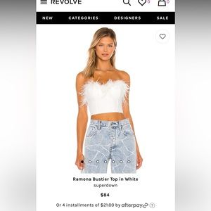 Revolve Superdown Bustier Top in white